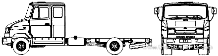 Грузовик ZiL-5301E2 chassis (2008) - чертежи, габариты, рисунки