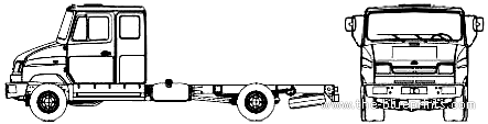 Truck ZiL-5301M2 chassis (2008) - drawings, dimensions, pictures