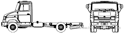Truck ZiL-5301V2 chassis (2008) - drawings, dimensions, pictures