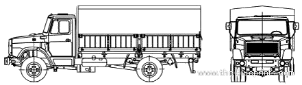 Truck ZiL-534340 Side-board (2006) - drawings, dimensions, pictures