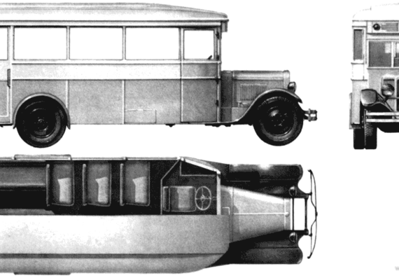 Грузовик ZiL-8 (1935) - чертежи, габариты, рисунки