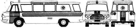 Грузовик ZiL Ambulance - чертежи, габариты, рисунки