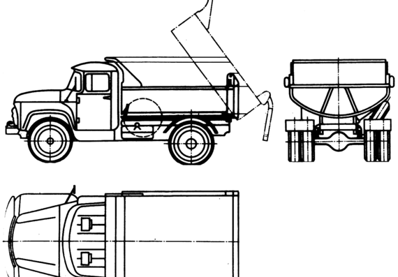 Truck ZiL MMZ-555 - drawings, dimensions, figures