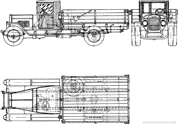 Truck ZiS-5B-2 - drawings, dimensions, pictures