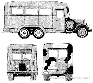 Грузовик ZiS-6 Utility Truck - чертежи, габариты, рисунки