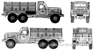 Truck Zil-157-2 - drawings, dimensions, figures