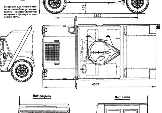 HMMWV (HММВВ) - чертежи (рисунки) автомобиля
