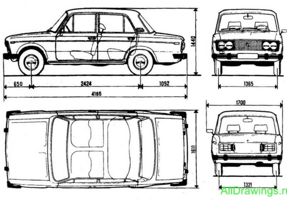 ВАЗ-2106- чертежи (рисунки) автомобиля