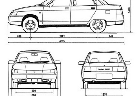 ВАЗ-2110- чертежи (рисунки) автомобиля