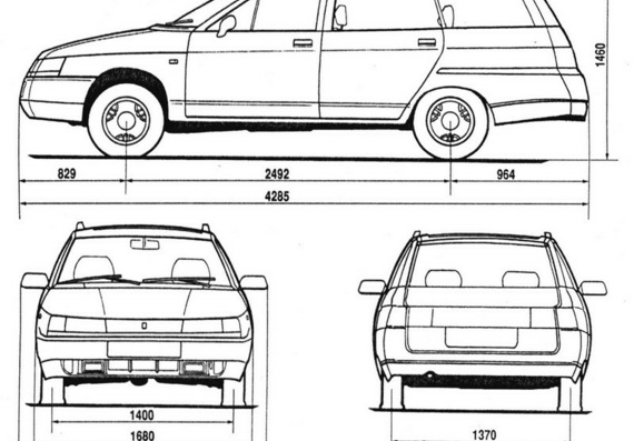 ВАЗ-21111- чертежи (рисунки) автомобиля