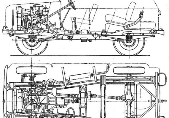 ГАЗ-69- чертежи (рисунки) автомобиля