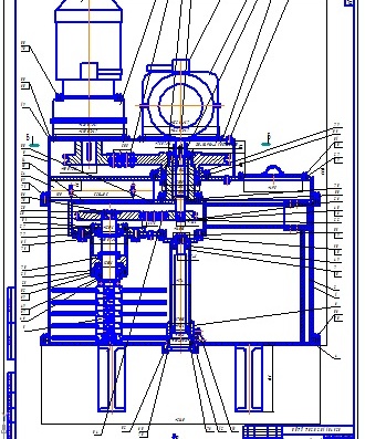 Turbine mixer Assembly drawing