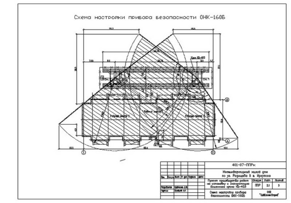 Многоквартирный жилой дом по ул. Радищева в г. Иркутске Проект производства работ на установку и эксплуатацию башенного крана КБ-403