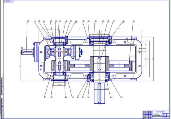 Traction winch drive - drawings, calculation