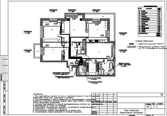 Apartment heating plan 