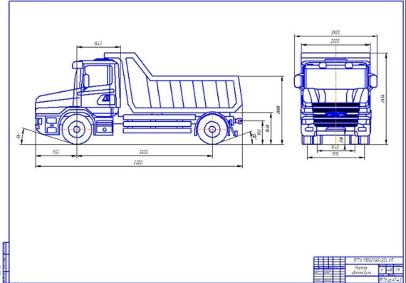 Design and calculation of a truck with a 4x2 wheel formula, lifting capacity of 6t, and maximum speed of 90 km/h