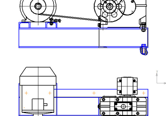 Drive to horizontal shaft - drawings and DBE