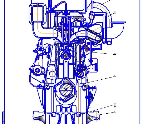 Design of an auxiliary ship diesel engine with a capacity of 500 kW, crankshaft speed of 1000 rpm based on the 6CHN 18/22 DRA-600 engine, designed to drive an alternating current electro-generator with a capacity of 500 KVA 
