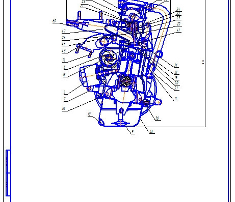 Four-stroke four-cylinder engine - DBE, Drawings