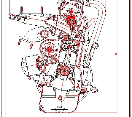Двигатель ВАЗ - 2108 - чертежи