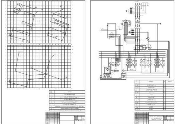 Electricity supply of the rural settlement - drawings