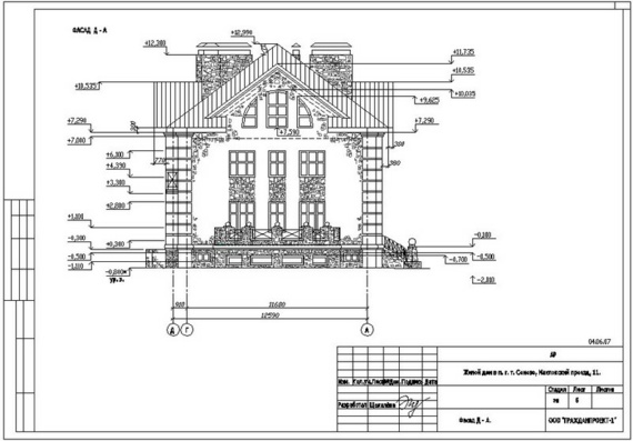 Preliminary design of a residential building in the village of Somovo, Makloksky passage, 11. - AR
