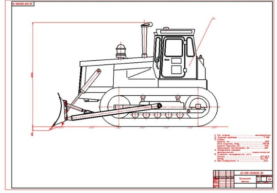 Bulldozer with a controlled middle knife