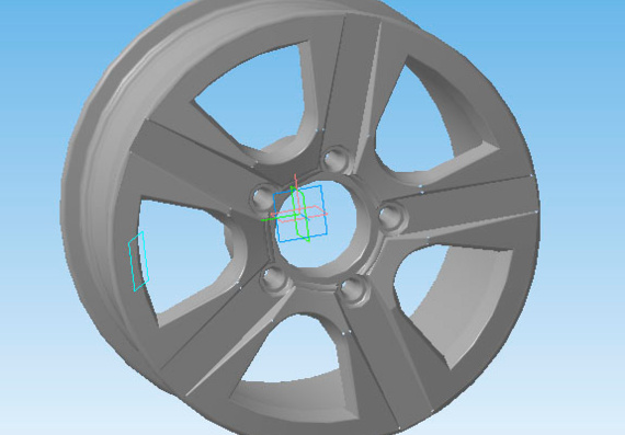 3D чертеж диска на авто