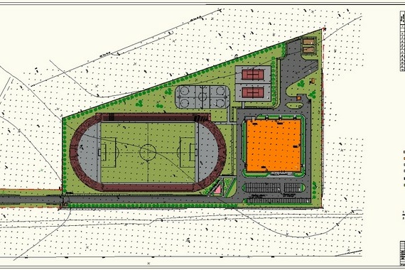  Construction of a sports center with a universal game hall and swimming pool in the city of Volga, Ivanovo region  