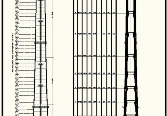 Reinforced concrete chimney H = 120 m, dy = 4.6 m