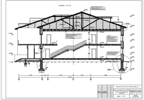 Project of a 2-storey building - AR