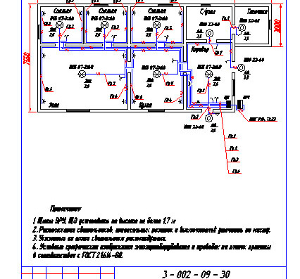Working power supply project of residential building - EO
