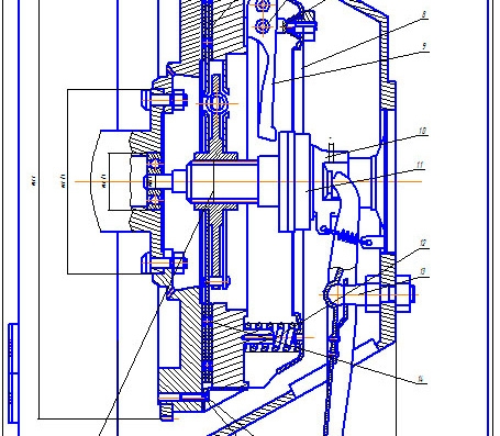 Clutch calculation and design analysis ZIL-130 - DBE, Drawings