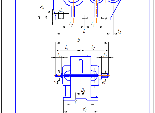 Gearbox sizing diagram