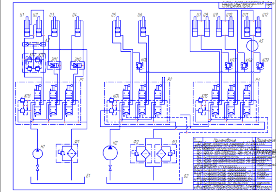 Hydraulic diagram EO-2624