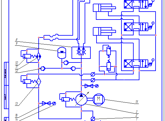 Hydraulic circuit of universal small-sized power module