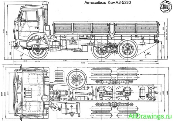KamAZ-5320 truck drawings (figures)