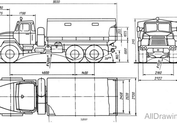 КрАЗ-260 чертежи (рисунки) грузовика