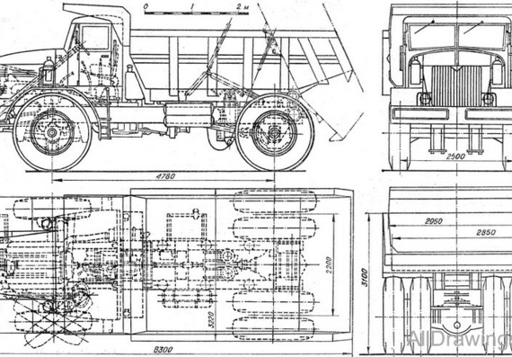 МАЗ-525 чертежи (рисунки) грузовика