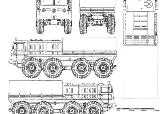 МАЗ-535 чертежи (рисунки) грузовика