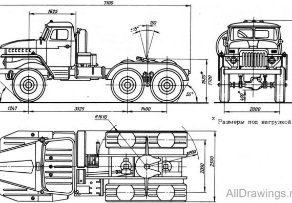 Ural-4420 truck drawings (figures)