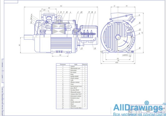 Induction motor with 4AK160 phase rotor