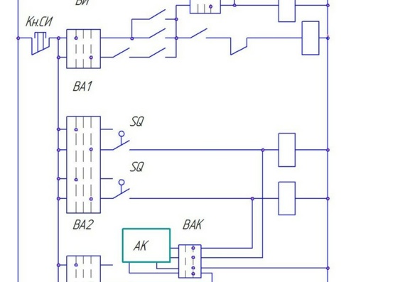 Принципиальная электрическая схема управления ЭП шлифовального станка модели 3А161