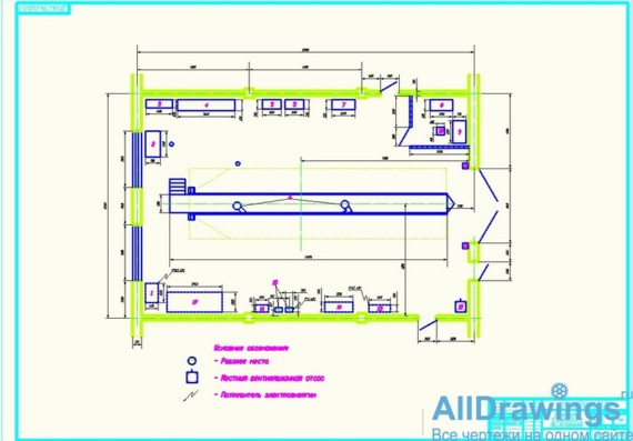 Plan of maintenance area, extractor of hydraulic pressure regulator springs and detail