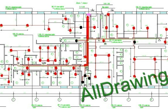 Dining room fire alarm design with drawings and description