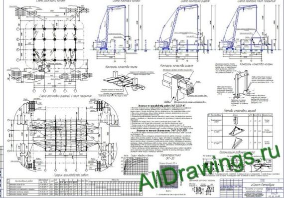 Technical map for the installation of the frame building in St. Petersburg