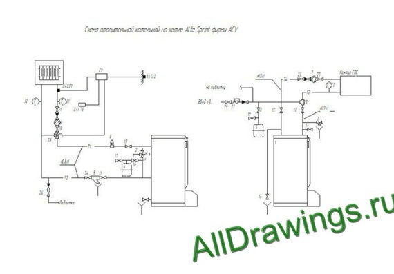 ACV Boiler Piping Specifications and Diagrams