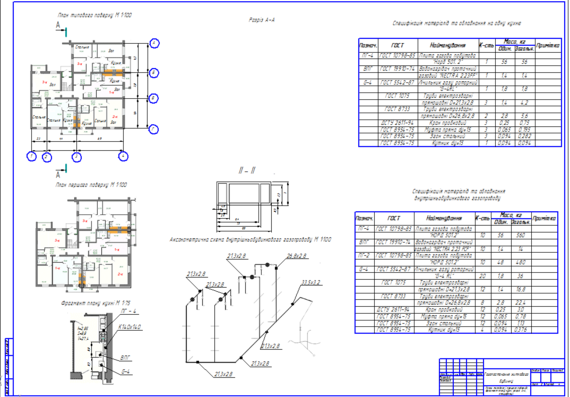 4 storey building drawing - gas supply