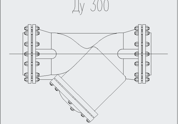 Drawings of shut-off valves Du300-15