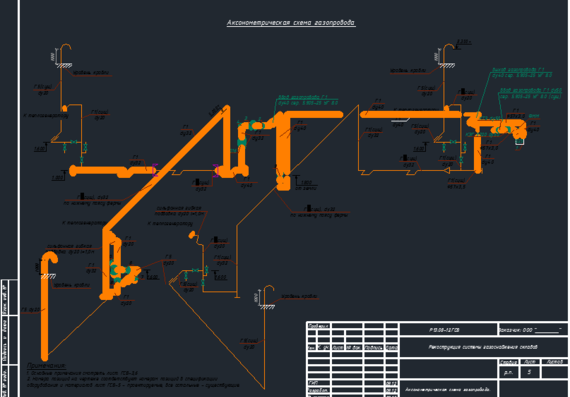 Reconstruction of gas supply system of warehouses